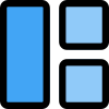 Square boxes with left bar vertical grid icon