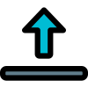 barre de traitement de téléchargement externe avec flèche vers le haut logotype téléchargement rempli tal-revivo icon