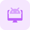 Desktop version of Android operating system isolated on a white background icon
