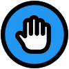 Stop traffic sign for the incoming traffic hurdle icon