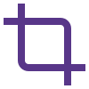 Resize and crop tool for image processing icon