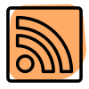 RSS, short for really simple syndication, is a way to get brief updates icon