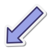 Down Left Arrow icon