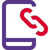 Mobile link access web pages on Internet browser icon