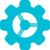 Cog wheel for application and computer management icon