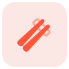 Chopstick as an asian food culture layout icon