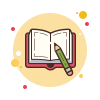 书本和铅笔 icon