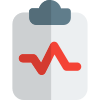 Complete cardio report being shared on a clipboard icon