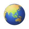 지구본 표시 아시아 호주 이모티콘 icon