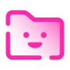 ピンクのかわいいフォルダ icon