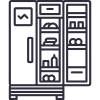 Refrigrator freezer double door icon