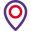 Delivery pin for parcel delivery location making icon