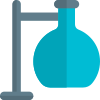 Erlenmeyer setup apparatus isolated on a white background icon