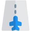 Airplane logotype with high speed knots scale icon