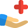 Hospital sharing the information to the patient isolated on a white background icon