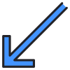 Down Left Arrow icon