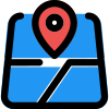 Location with pin point navigation isolated on white background icon