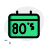 80s music genre retro style music layout icon