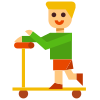 Kid Riding Scooter icon
