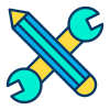 Pencil and Wrench icon