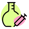 Blood serum testing at laboratory isolated on a white background icon