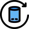 3D shape of a cylinder model being reloaded icon