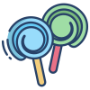 externo-Bubblegum-Swirl-Lollipop-candies-icongeek26-linear-color-icongeek26 icon