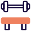 Bench press for the power and strength workout icon