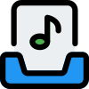 Audio file inbox attachment icon