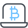 Laptop Bitcoin icon