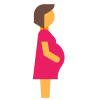vista lateral de embarazada icon