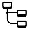 堆积的组织结构图突出显示第一个节点 icon