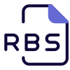 RBS File Association format contains audio data and is often encoded at lower bits icon