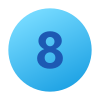 8 en círculo icon