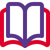 Open syllabus book for professional studies layout icon