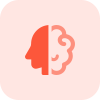 Human brain new ideas concept of new start up icon