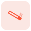 Smoking area in a restaurant isolated place icon