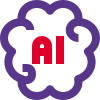 Artificial intelligence brainstorming with their Technology isolated on a white background icon