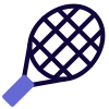 Tennis racket with stronger fins for its kinetic energy icon