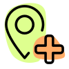 Local Hospital location navigation isolated on a white background icon