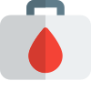 Jobs at blood bank isolated on a white background icon