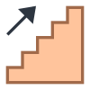 階段を上がる icon