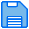 interface de sauvegarde externe-a2-creatype-blue-field-colourcreatype icon