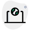 High speed internet access on a laptop computer icon