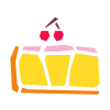 gâteau au fromage et aux cerises icon