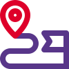 Location with pin for navigation isolated on a white background icon