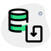 Database file download link with an arrow icon