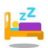 Schlafen im Bett icon