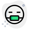 Mouth full of puke to avoid expulsion emoticon icon