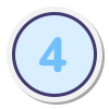 Circled 4 icon